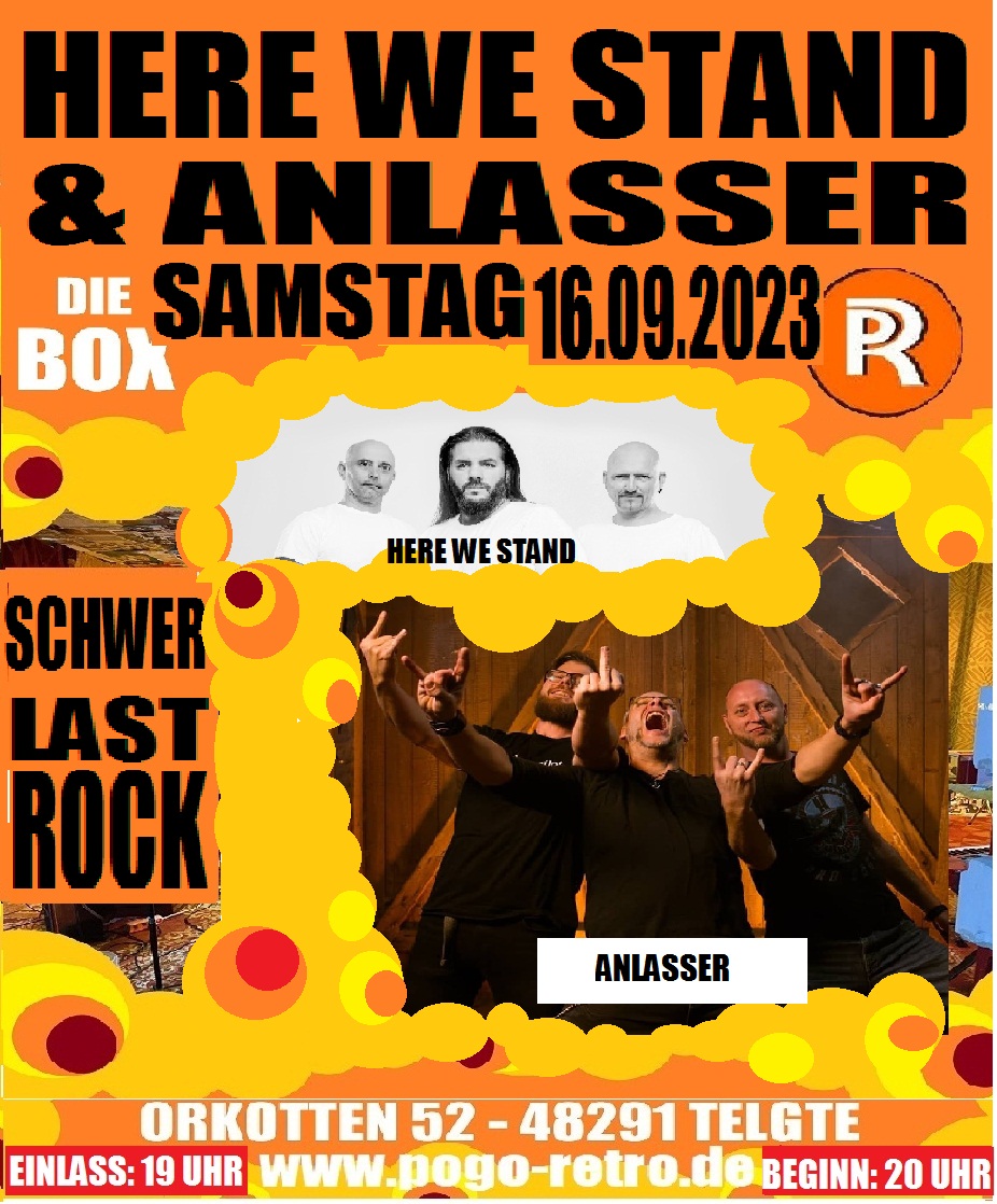 poster ANLASSER HERE WE STAND